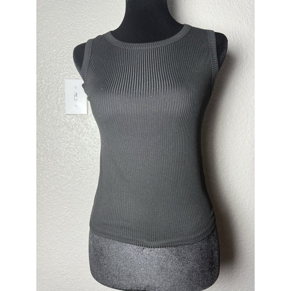 Olivia Rae New York womens crop top ribbed sleeveless size xs black